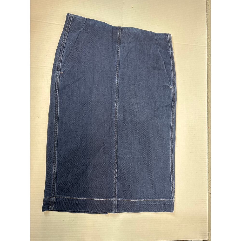 Ann Taylor Loft Women’s Pencil Skirt Denim Blue Dark Wash Vintage 27 in